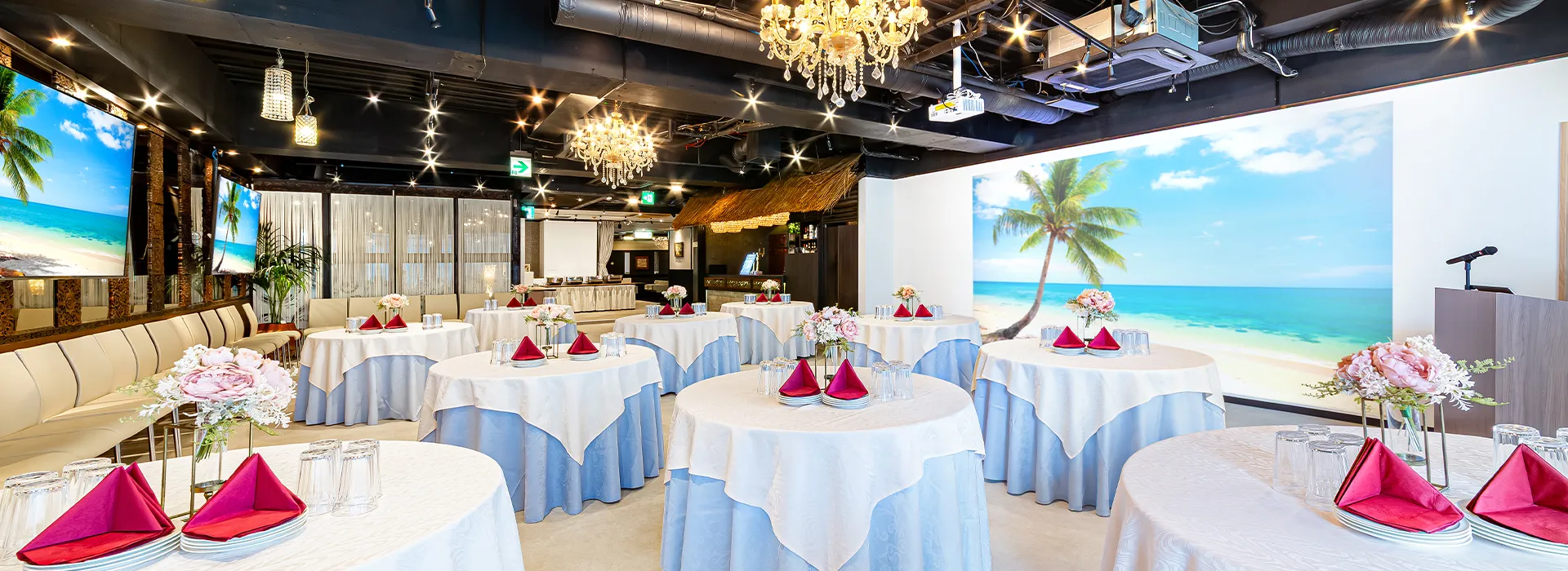 2F グレースバリ池袋本店 バハマール　外光がやさしく包む開放感あふれる貸切空間